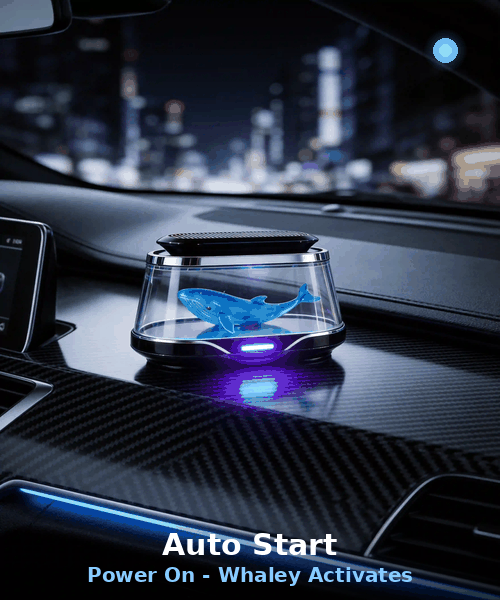 icuktaa auto start detection - device powers on when USB-C connected, smart air care companion